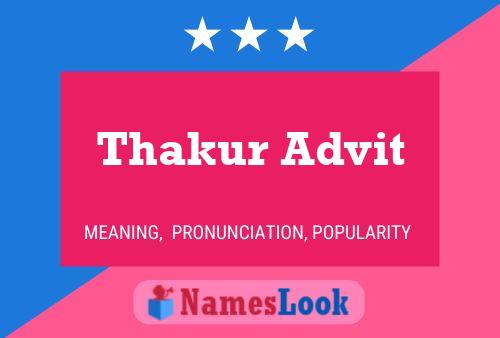 Thakur Advit Name Poster