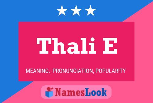 Thali E Name Poster