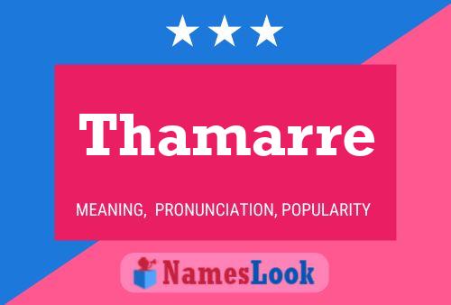 Thamarre Name Poster