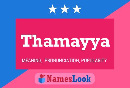 Thamayya Name Poster