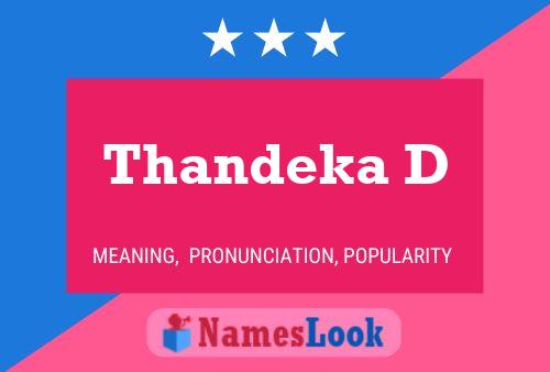 Thandeka D Name Poster