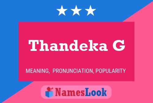 Thandeka G Name Poster