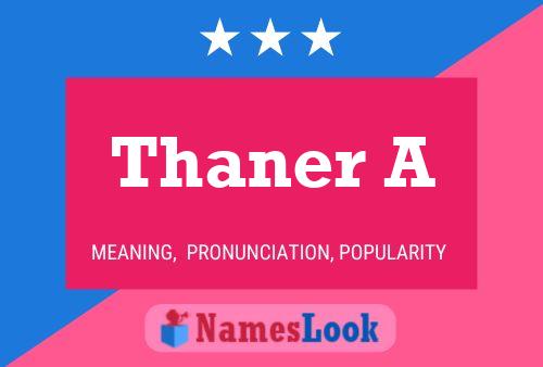 Thaner A Name Poster