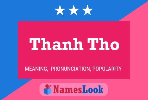 Thanh Tho Name Poster