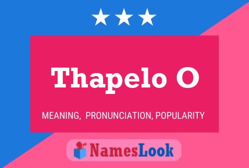 Thapelo O Name Poster