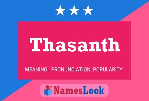 Thasanth Name Poster