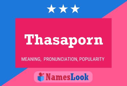 Thasaporn Name Poster