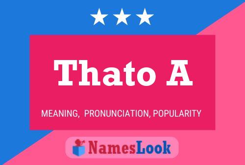 Thato A Name Poster