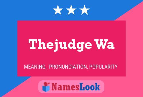 Thejudge Wa Name Poster