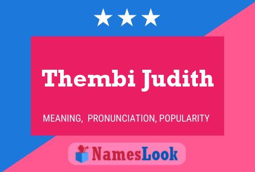 Thembi Judith Name Poster