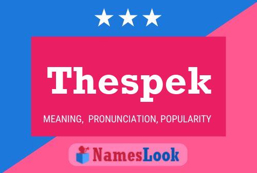 Thespek Name Poster