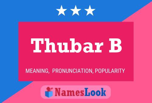 Thubar B Name Poster