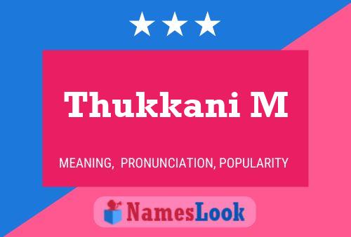 Thukkani M Name Poster