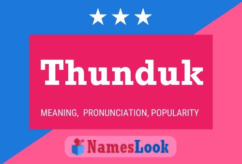 Thunduk Name Poster