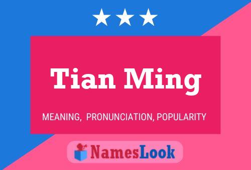 Tian Ming Name Poster