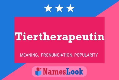 Tiertherapeutin Name Poster