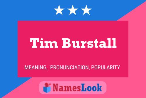 Tim Burstall Name Poster