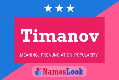 Timanov Name Poster