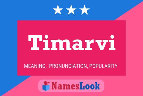 Timarvi Name Poster