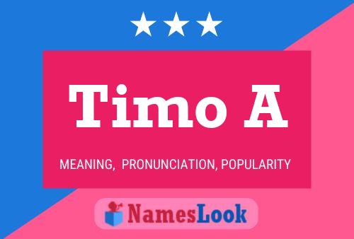 Timo A Name Poster