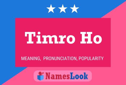 Timro Ho Name Poster