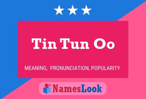 Tin Tun Oo Name Poster