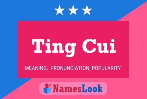 Ting Cui Name Poster