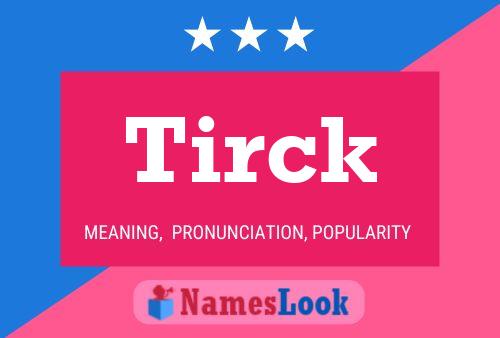 Tirck Name Poster