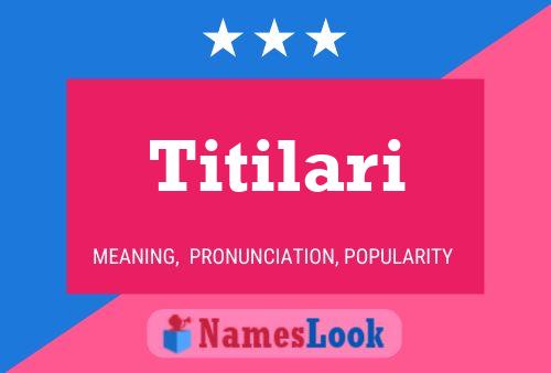 Titilari Name Poster