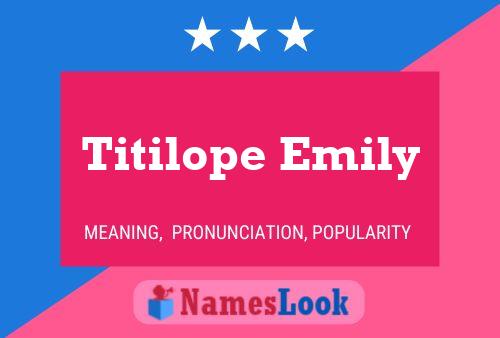 Titilope Emily Name Poster