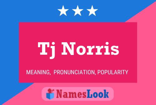 Tj Norris Name Poster