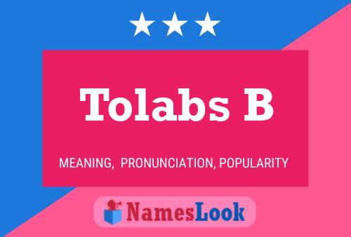 Tolabs B Name Poster