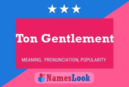 Ton Gentlement Name Poster