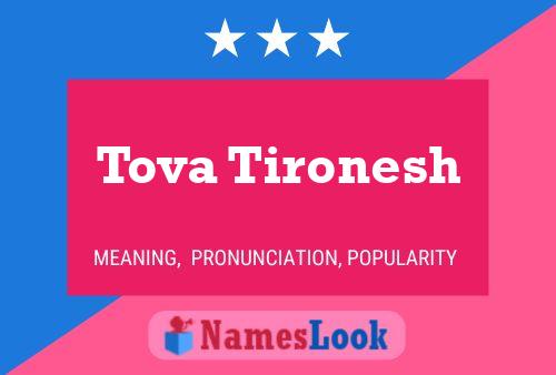 Tova Tironesh Name Poster