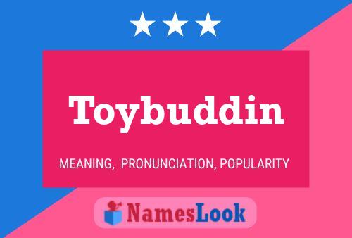 Toybuddin Name Poster