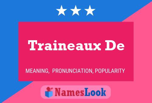 Traineaux De Name Poster