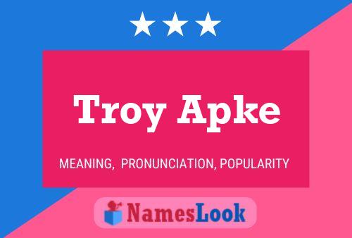 Troy Apke Name Poster