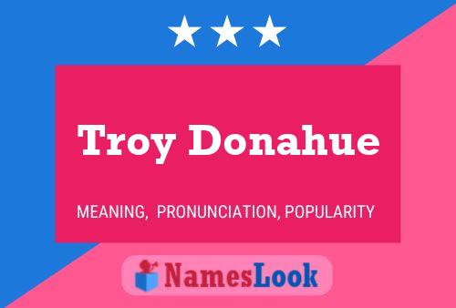 Troy Donahue Name Poster