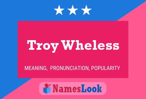 Troy Wheless Name Poster