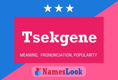 Tsekgene Name Poster