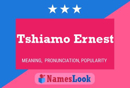 Tshiamo Ernest Name Poster