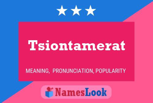 Tsiontamerat Name Poster