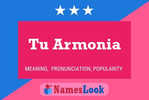 Tu Armonia Name Poster