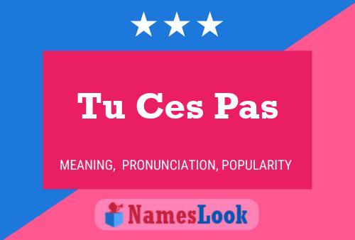 Tu Ces Pas Name Poster