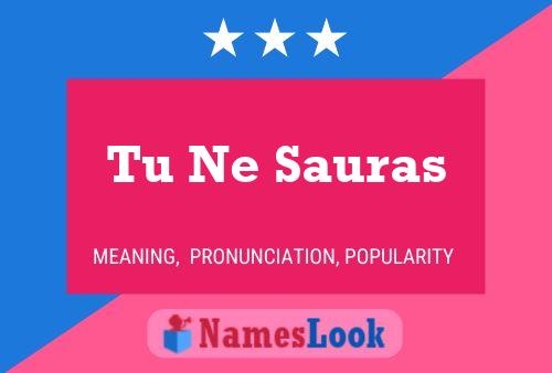 Tu Ne Sauras Name Poster