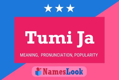 Tumi Ja Name Poster