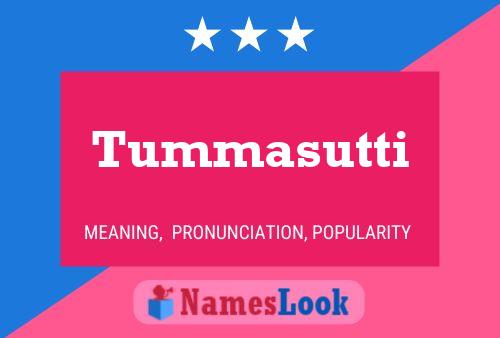 Tummasutti Name Poster