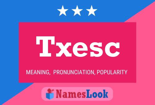 Txesc Name Poster