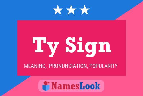 Ty Sign Name Poster