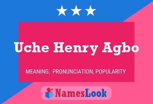 Uche Henry Agbo Name Poster